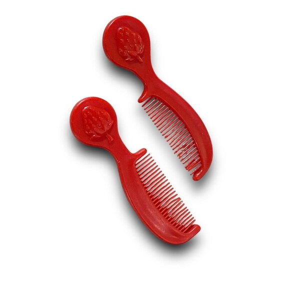 Vintage 1980s Strawberry Shortcake Red Berry Hair Combs By Kenner - Set Of 2 - Picture 2 of 3